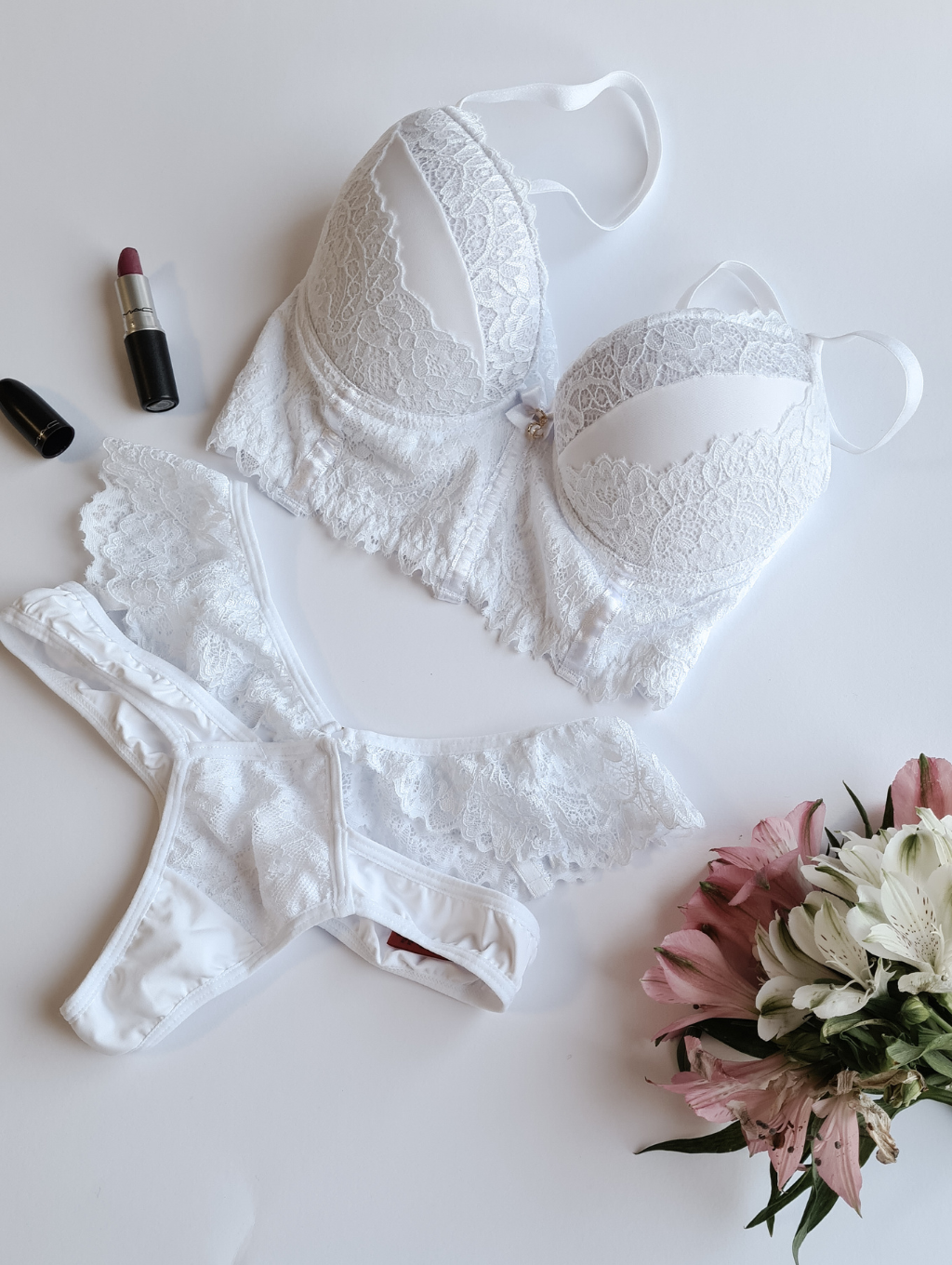Set Intimo Donna Sexy ed Elegante in Microfibra e Pizzo