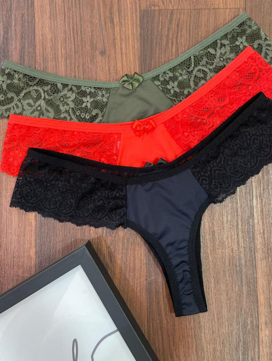 Perizoma in Microfibra con Dettagli in Pizzo – Comfort e Sensualità in Perfetto Equilibrio
